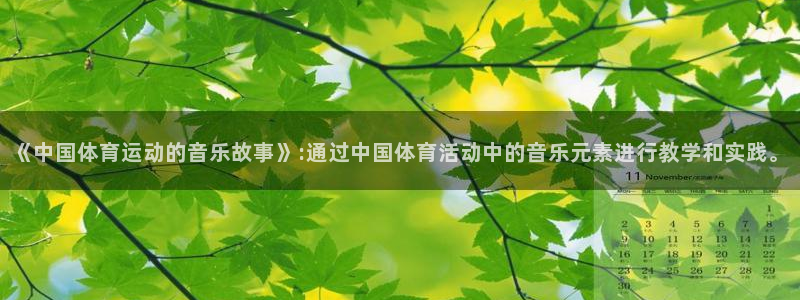 蓝鲸体育app官方下载：《中国体育运动的音乐故事》:通过中国体育活动中的音乐元素进行教学和实践。
